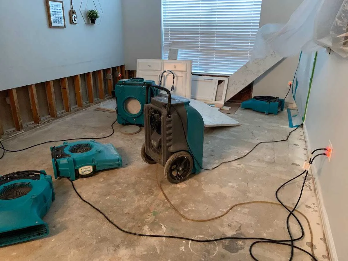 Dehumidifier in flood-cut room for Water Extraction & Removal in Eatontown